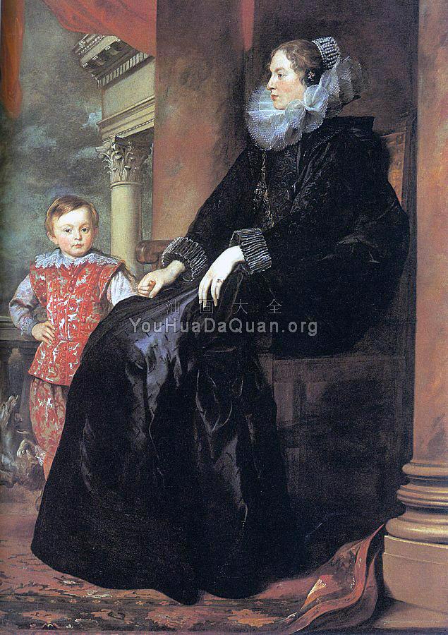 Genoese Noblewoman with her Son - 安东尼·凡·戴克